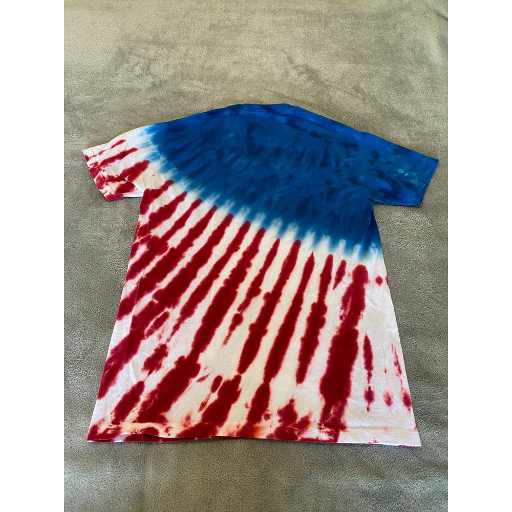 Liquid Blue Mens American Flag Tie Dye T-Shirt Blue Red White Sz M 2002 Vintage - Picture 8 of 8